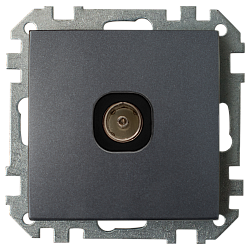 Розетка телевизионная скрытой установки ТР-043 графит 10496BY