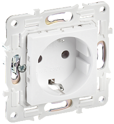 SKANDY Розетка с заземлением без защитных шторок 16А SK-R05W арктический белый IEK SK-R11-16-K01