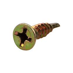 Саморез оконный KRANZ сверло, 3.9х16, желтый цинк, короб (1000 шт./уп.) KR-01-3722-002