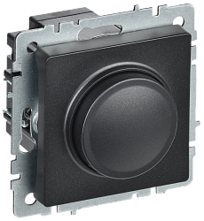 BRITE Светорегулятор поворотно-нажимной 600Вт СС10-1-0-БрЧ черный IEK BR-D20-0600-K02