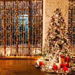 Праздничная гирлянда занавес белый 2*3м IP20 200-002 Elektrostandard Eurosvet a044086