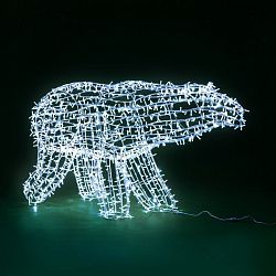 Фигура объемная Полярный медведь 210х110 см, 1500 LED, IP65, цвет свечения белый NEON-NIGHT 501-231
