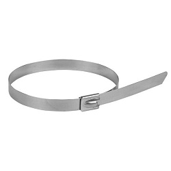 Хомут AISI 304 из нержавеющей стали, 7.9x290 (10 шт.) FlexLock plc-fl-tss-304-7.9x290-r