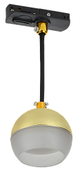 LIGHTING Светильник 4119 декоративный трековый подвесной под лампу GX53 золото IEK LT-UCB0-4119-GX53-1-K22