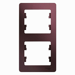 Рамка 2-м Glossa вертикал. баклажан. SE GSL001106 454345