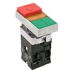 Кнопка LAY5-BW8465 "I-O" прямоугольная 230В NO+NC EKF pbn-bw8465