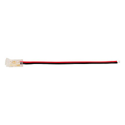 Коннектор WOLTA WLS-2PIN-5MM-MONO-1 выводной для одноцветной SMD ленты шириной 5мм, провод 10см. Цена за 1 шт., мин. кратность 3 шт. WLS-2PIN-5MM-MONO-1