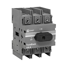 Рубильник 125A 3P c рукояткой управления для прямой установки TwinBlock EKF 