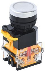 Кнопка управления D8-11 d=22мм 1з+1р белая IEK BBT30-11-3-22-K01