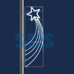 Декоративная консоль Малая комета 180 см белая 501-460