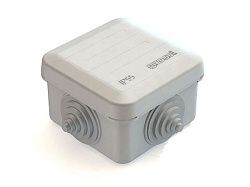 Коробка распаячная для о/п 70х70х40мм, IP55, 4 ввода (112шт)  GE41236