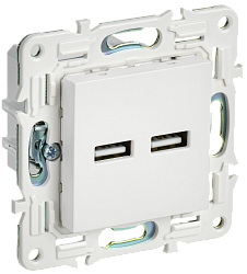 SKANDY Розетка USB A+A 3,1А SK-R15W арктический белый IEK SK-U21-D31-K01