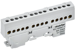 TEKFOR Шина L "фаза" изолированная на универсальном держателе 6х9-14-Ср IEK TF-NN10-14-KL-K03