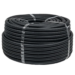 Труба гофр. негорючая безгалог. FRHF с протяжкой d50 мм (20 м) черн. EKF-Plast FRHF-50