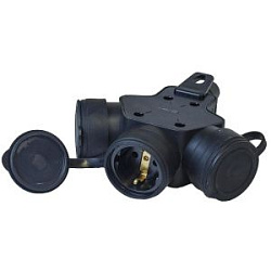 Розетка переносная разборная каучук РА16-003 с заземлением ВЭТП0015