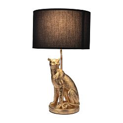 Светильник декоративный настольный Акцент "Леопард" золотой с черным абажуром, с цоколем Е27, 40Вт REXANT 603-1020