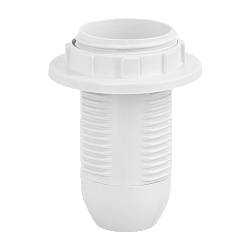 Патрон WOLTA WLH-009 E14 с кольцом, пластиковый, белый WLH-009