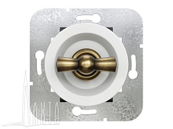 Выключатель на 4 положения, скрыт,уст,, цвет - белый/бронза Лахта "СенатЪ" GE35401-0136