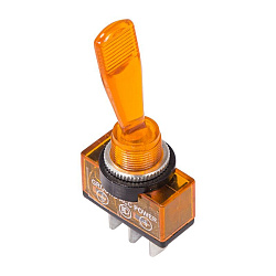 Тумблер 12V 20А (3c) ON-OFF однополюсный с желтой подсветкой (ASW-13D) REXANT 36-4372