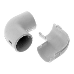 Соединитель угловой разборный d25 мм безгалогенный (HF) атмосферостойкий серый (30шт/480шт уп/кор) П PR13.0362