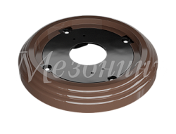 Рамка одноместная пластиковая, D 92x14 мм, цвет - какао, серия УСАДЬБА, ТМ МЕЗОНИНЪ GE30701-70