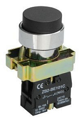 Кнопка управления LAY5-BL21 без подсветки черная 1NO IEK BBT70-BL-K02