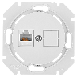 Розетка компьютерная скрытой установки (полимерный суппорт) РК18-6311 11561BY