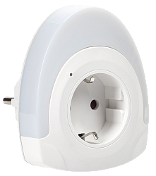 LIGHTING Светильник-ночник светодиодный 002 овал со свободной розеткой 220В IEK LDNN1-002-OV-P-00-S-K01