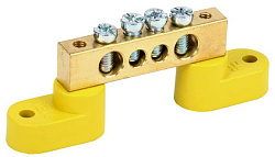 Шина PE "земля" на двух угловых изоляторах ШНИ-8х12-4-У2-Ж IEK YNN10-812-4C2-K05