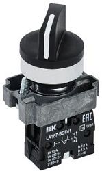 Переключатель LA167-BDF41 на 2 положения 1з черный IEK BSW20-BDF41-1-24-67-2-K02