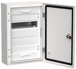 TITAN 5 Корпус металлический ЩРн-24 (1х24) 460х310х140мм IP54 белый (одна дверь) IEK TI5-50-N-024-54