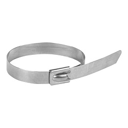 Хомут AISI 304 из нержавеющей стали, 7.9x200 (10 шт.) FlexLock plc-fl-tss-304-7.9x200-r