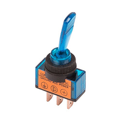Тумблер 12V 20А (3c) ON-OFF однополюсный с синей подсветкой (ASW-13D) REXANT 36-4371