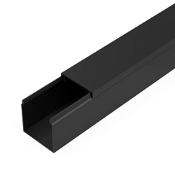 Кабель-канал черный 2-й замок в п/э 25х25 мм (32 м/уп) Промрукав PR03.0213