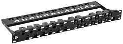 ITK 1U Патч-панель укомплектованная кат.6A UTP 24 порта угловая PP24-1UMU-C6A-D
