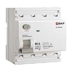 ВДТ ВД-100N (S) 4P 80А 300мА AC эл-мех 6кА PROXIMA EKF E1046MS80300