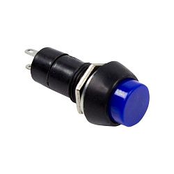 Выключатель-кнопка 250V 1 А (2с) OFF-(ON) Б/Фикс синяя (PBS-11В) REXANT 36-3041