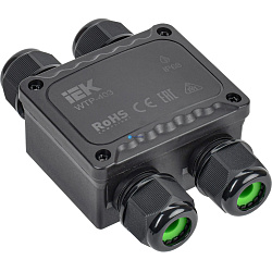 Коробка распределительная герметичная WTP-403 4 ввода IP68 IEK UWB10-H-450-41-04-68