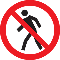 Самоклеящаяся этикетка Ф180мм "Проход запрещен" IEK YPC40-PRZAP-1-010