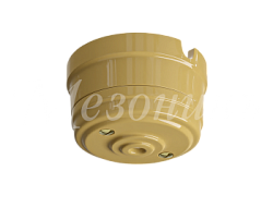 Корпус розетки потолочной пластиковый, D70x40, цвет - песочное золото, серия УСАДЬБА, ТМ МЕЗОНИНЪ GE30811-32