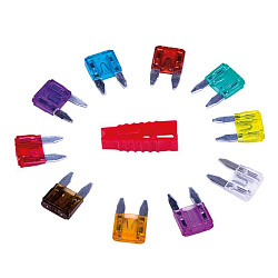 Набор автомобильных предохранителей Мини, в блистере REXANT 80-7021