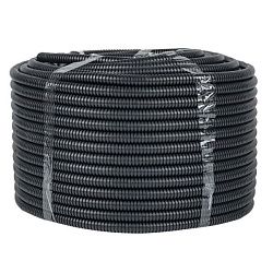 Труба гофр. негорючая безгалог. FRHF с протяжкой d16 мм (100 м) черн. EKF-Plast FRHF-16