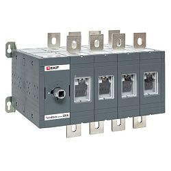 Рубильник 630A 4P реверсивный без рукоятки управления TwinBlock EKF 