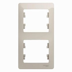 Рамка 2-м Glossa вертикал. молоч. SE GSL000906 454344