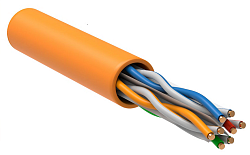 ITK Витая пара U/UTP кат.6 4х2х0,57 LSZH нг(А)-HF оранжевый (305м) РФ/Т LC1-C604-127-T-P-R