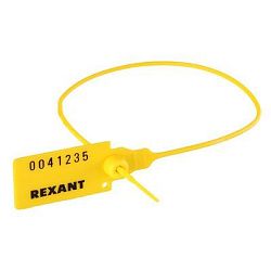 Пломба пластиковая номерная 350мм желтая REXANT 07-6132