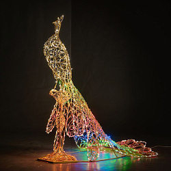 Декоративная 3D Павлин 200 см 501-654