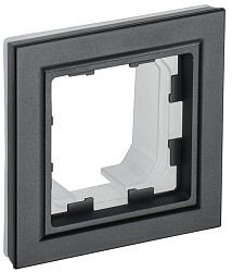 BRITE Рамка 1-местная IP44 РУ-1-БрЧ-44 черный IEK BR-M12-44-K02