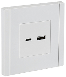 FORTE&PIANO Розетка USB A+C 18Вт FP251 белый IEK FP-U22-018-K01