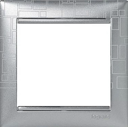 VALENA DIY Рамка 1-местная алюминий модерн 694356